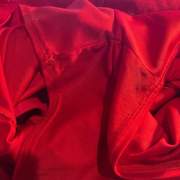 Plus Westport Red Denim Mini Skort With Stars Sz 16 Holiday Zipper Closure - Picture 8 of 8